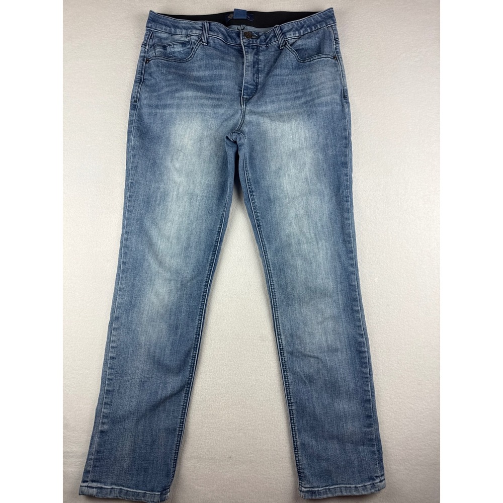 Democracy Ab"solution Straight Leg Jeans Blue Medium Wash Size 12 B1848POK